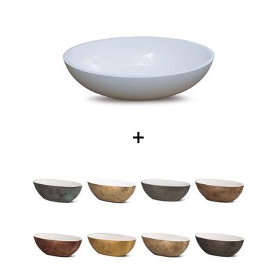 Waskom Luca Sanitair Bagno Metallo 48x32x12 cm Solid Surface Wit (Kleurafwerking Naar Keuze) Waskom Luca Sanitair Bagno Metallo 48x32x12 cm Solid Surface Wit (Kleurafwerking Naar Keuze)