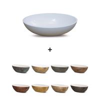 Waskom Luca Sanitair Bagno Metallo 48x32x12 cm Solid Surface Wit (Kleurafwerking Naar Keuze) - thumbnail