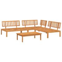 4-delige Loungeset pallet massief acaciahout - thumbnail