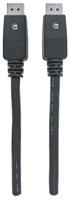 Manhattan 354134 DisplayPort-kabel DisplayPort Aansluitkabel DisplayPort-stekker, DisplayPort-stekker 10.00 m Zwart 4K UHD, Folie afscherming, UL - thumbnail