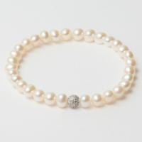 Lancaster JLA-BR-SB-1-WH 16 mm Dames armband - thumbnail
