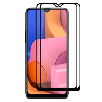 Voor Galaxy A20s 2 PCS ENKAY Hat-Prins volledige lijm 0.26 mm 9H 2.5 D gehard glas volledige dekking film