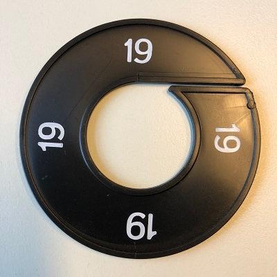 Maatring zwart/wit 19