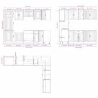 14-delige Keukenkastenset Lucca bewerkt hout glanzend wit - thumbnail