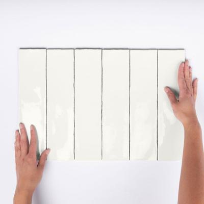Wandtegel Colonial Ivory Glans 7.5x30 cm Glans Creme Jabo