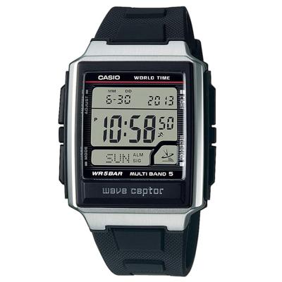Casio WV-59R-1AEF Horloge Zendergestuurd (l x b x h) 48.3 x 39 x 12.5 mm Zilver Materiaal (behuizing): RVS, Hars Materiaal (armband): Hars