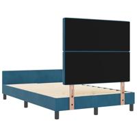 Bedframe met hoofdeinde Donkerblauw 120 x 200 cm Fluweel - thumbnail