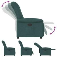 Fauteuil verstelbaar stof donkergroen - thumbnail
