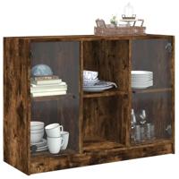 Dressoir 102x37x75,5 cm bewerkt hout gerookt eikenkleurig - thumbnail