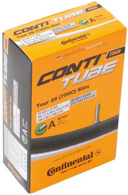 Continental binnenband "tour 28 slim" conti tube tour 28" 28/37-622/630 a40 sli