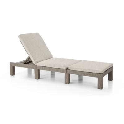 ALLIBERT fauteuil van geweven hars imitatie met kussens - 4 standen - Daytona - Beige