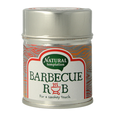 Natural Temptation Barbecue rub blikje bio 40 Gram