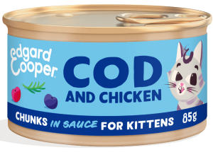 Cat kitten chunks cod/chicken 85g Edgard & Cooper - Edgard en cooper