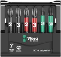 Wera Mini-Check Impaktor 4 05057695001 Bitset 6-delig Kruiskop Phillips, Kruiskop Pozidriv, Binnen-Torx Impactor technologie - thumbnail