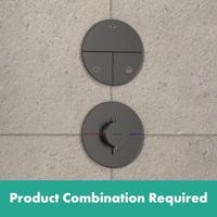 Hansgrohe ShowerSelect Comfort S stopkraan inbouw voor 3 functies, Brushed Black Chrome - thumbnail