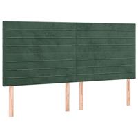 Bedframe zonder matras 140x200 cm fluweel donkergroen - thumbnail