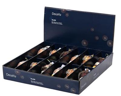 Decoris kerstornament glas chocolade ijsjes 16,4cm