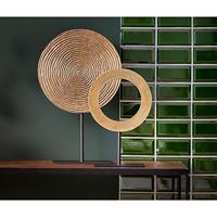 Ornament on base 35x10x56 cm RAWAS r ant brnz circle-mt blck - thumbnail