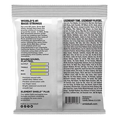 Ernie Ball 2818 Regular Slinky Flatwound Short Scale 45-105 snarenset voor basgitaar