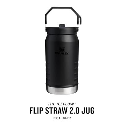 Stanley The IceFlow™ Flip Straw 2.0 Jug 1.90L / 64oz Thermosfles Black 2.0 1,9L - thumbnail