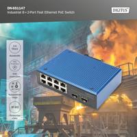 Digitus DN-651147 Industrial Ethernet Switch 8 + 2 poorten 10 / 100 / 1000 MBit/s - thumbnail
