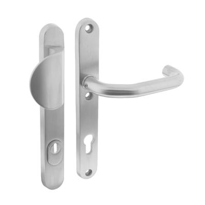 Intersteel Veiligheidsbeslag SKG3 smal geveerd greep/kruk verkropt PC92mm kerntrekbeveiliging - RVS Intersteel Veiligheidsbeslag SKG3 smal geveerd greep/kruk verkropt PC92mm kerntrekbeveiliging - RVS