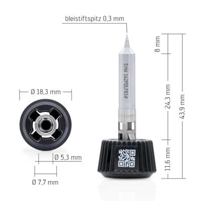 Ersa 0142PDLF03/SB Soldeerpunt Potloodvorm Grootte soldeerpunt 0.30 mm Inhoud: 1 stuk(s)