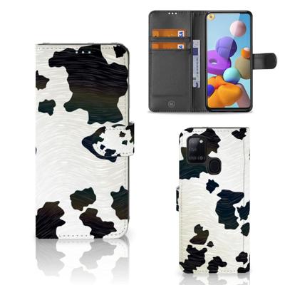Samsung Galaxy A21s | Telefoonhoesje | Met pasjeshouder | Koeienvlekken Samsung Galaxy A21s | Telefoonhoesje | Met pasjeshouder | Koeienvlekken