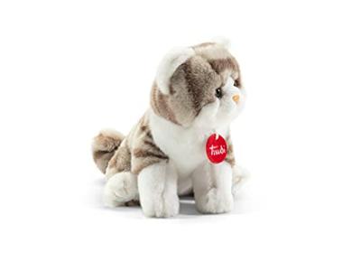 Trudi kitten brad white/grey: 14x18x20 cm (s-20851)
