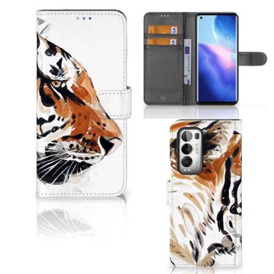 Hoesje OPPO Find X3 Neo 5G Watercolor Tiger Hoesje OPPO Find X3 Neo 5G Watercolor Tiger