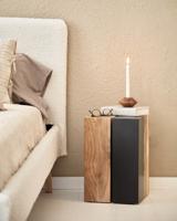 Kave Home Bijzettafel 'Kwango' Teakhout en metaal, 29 x 29cm - thumbnail