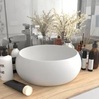 VidaXL Wastafel rond 40x15 cm keramiek matwit - thumbnail