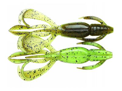 Keitech Crazy Flapper 2,8 inch 7cm 8St. Green Pumpkin / Chartreuse
