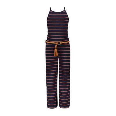 Street called Madison gestreepte jumpsuit Bientot donkerblauw/ora nje