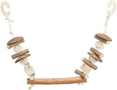 Trixie knabbelschommel kokosnoot/hout/rotan