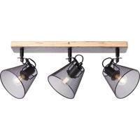 Brilliant 40130/76 - 3 Spots Plafondlamp Metaal/Hout - thumbnail