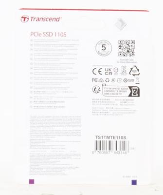 Transcend 110S TS1TMTE110S NVMe/PCIe M.2 SSD 2280 harde schijf 1 TB M.2 NVMe PCIe 3.0 x4