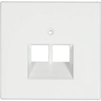 Jung LS990 inzetplaat CAT6 RJ45 alphin wit LS969-2UAWW - thumbnail