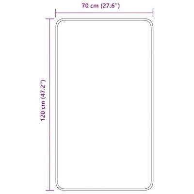 VidaXL Antislip badmat turquoise 70 x 120 cm pp