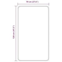 VidaXL Antislip badmat turquoise 70 x 120 cm pp - thumbnail