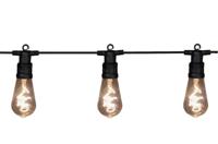 10 Partylights 5cm spiraal filament warm wit 10m/3m aanloopsnoer zwart Anna's Collection - Annas collection - thumbnail