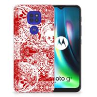 Silicone Back Case Motorola Moto G9 Play | E7 Plus Angel Skull Rood - thumbnail