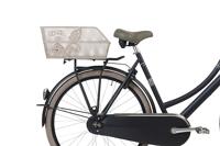 Basil Fietsmand cento flower achtermand 24 x 38,5 x 11 cm - nude metallic - thumbnail