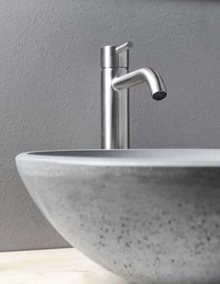 Wastafelmengkraan Sapho Minimal 1-hendel Gebogen Hoog 33.8 cm RVS