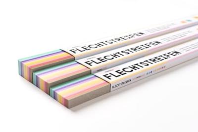 Vlechtbanden PASTELL folia, set van 200 meerkleurig