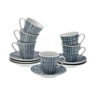 Koffieset Versa Blauw Porselein