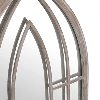 VidaXL Tuinspiegel 100x45 cm ijzer zandkleurig