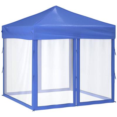VidaXL Partytent inklapbaar met zijwanden 2x2 m blauw