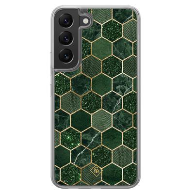 Samsung Galaxy S22 hybride hoesje - Kubus groen