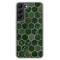 Samsung Galaxy S22 hybride hoesje - Kubus groen - thumbnail